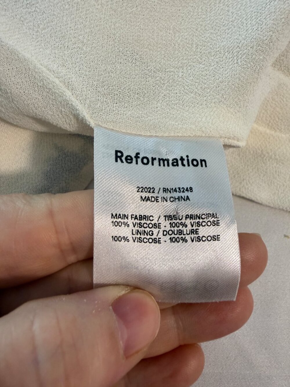 Reformation Carina Wrap Midi Dress Ivory Emmaline Floral XS Blue Print Tie Waist - Picture 5 of 8